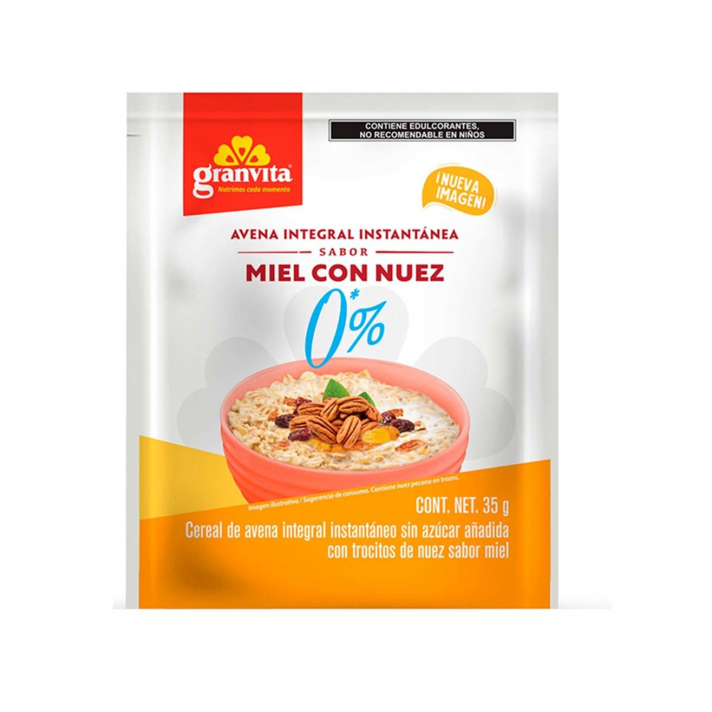 Avena integral instantánea sabor miel con nuez (35 g / 1.23 oz)