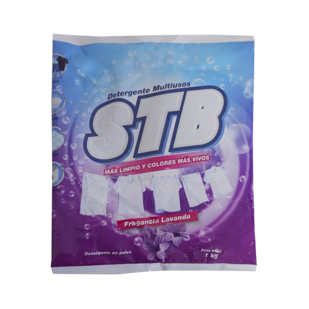 Detergente en polvo fragancia lavanda STB (1 kg / 2.2 lb)