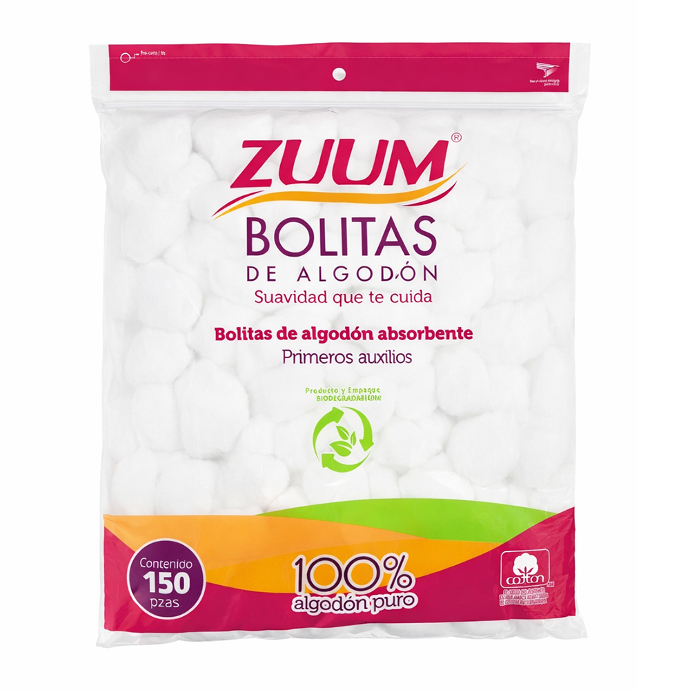 Bolitas de algodón absorbente (150 U)