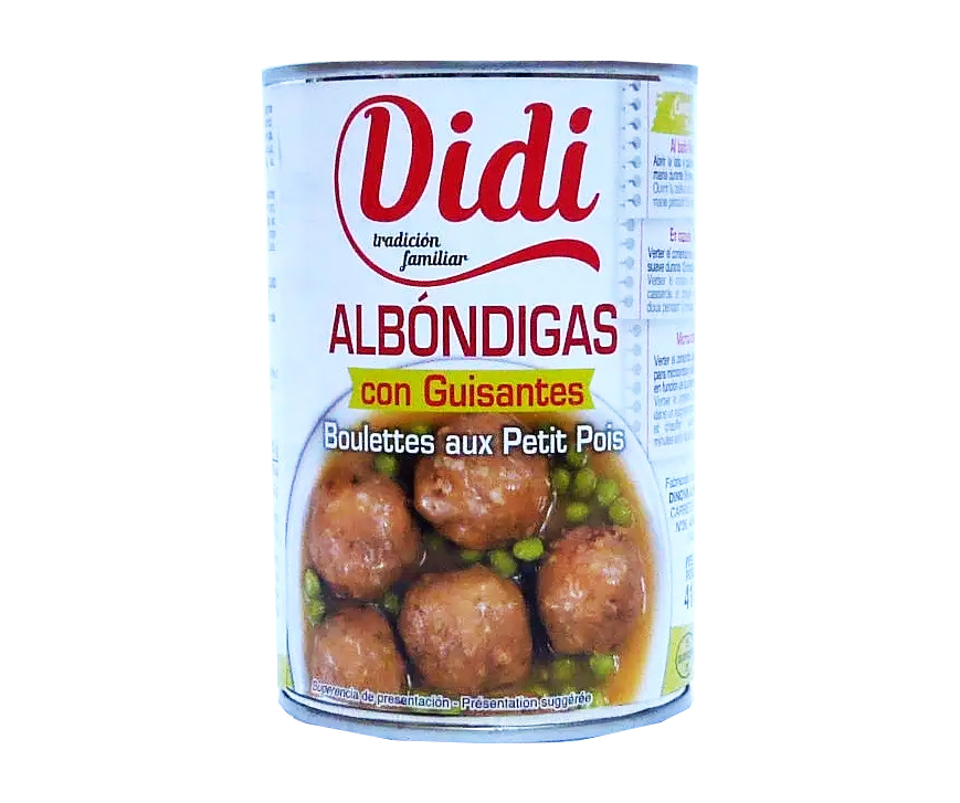 Albóndigas con guisantes Didi (415 g)