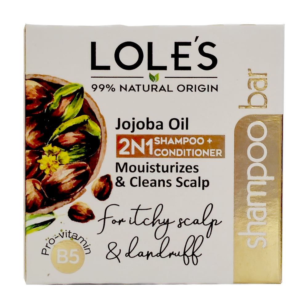 Champú + acondicionador en barra de aceite de jojoba Lole´s (100 g / 3.52 oz)