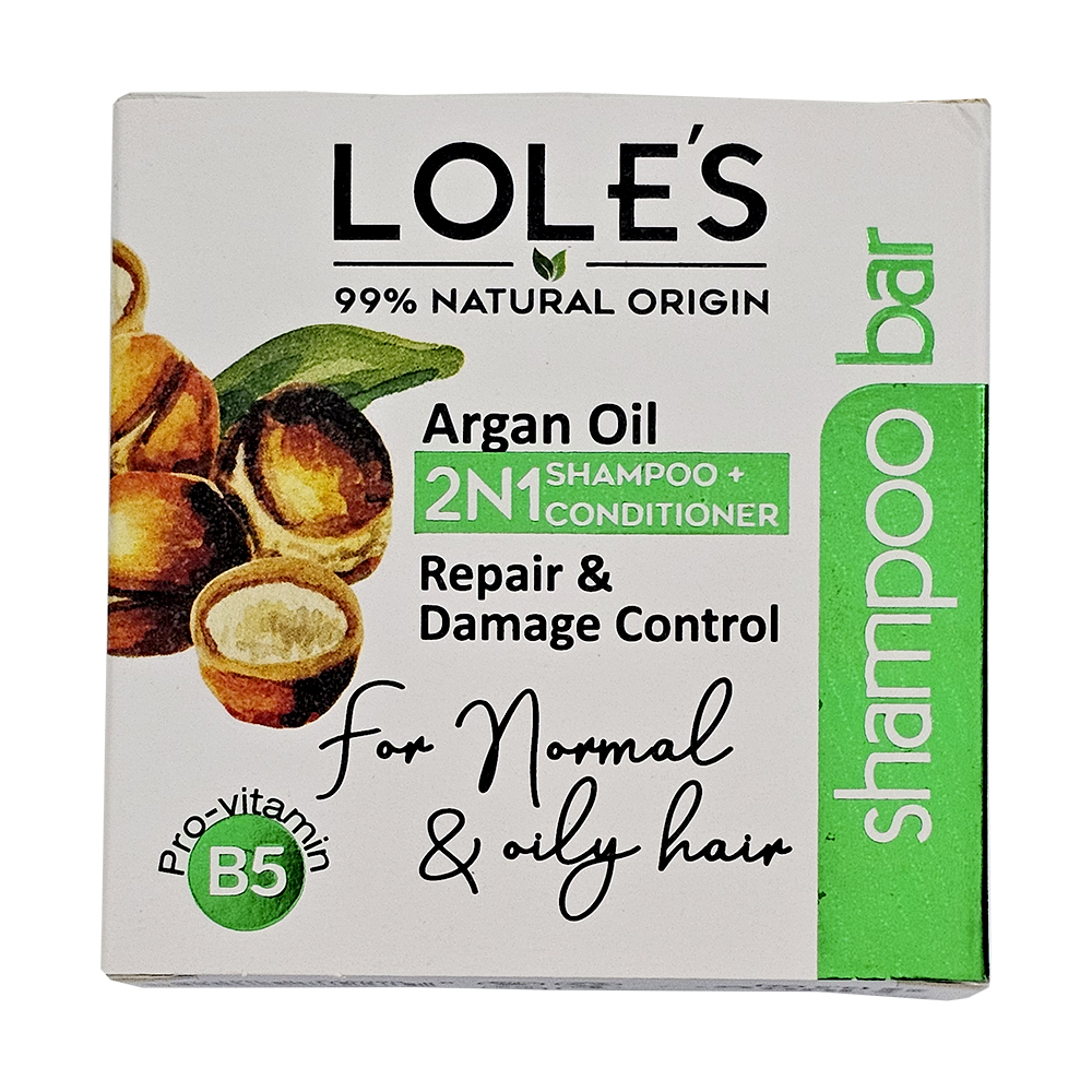 Champú + acondicionador en barra de aceite de argán Lole´s (100 g / 3.52 oz)