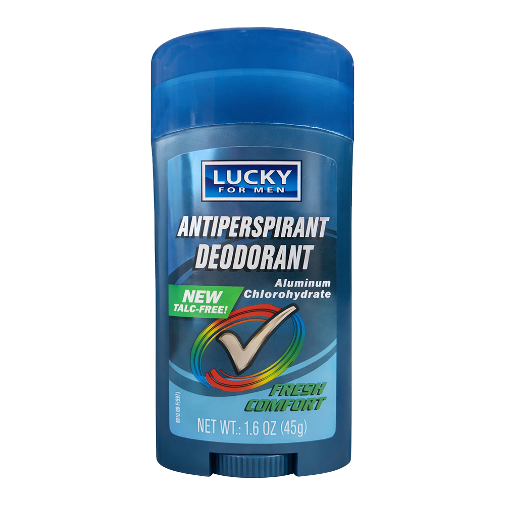 Desodorante antitranspirante clorhidrato de aluminio para hombres Lucky (45 g / 1.6 oz)