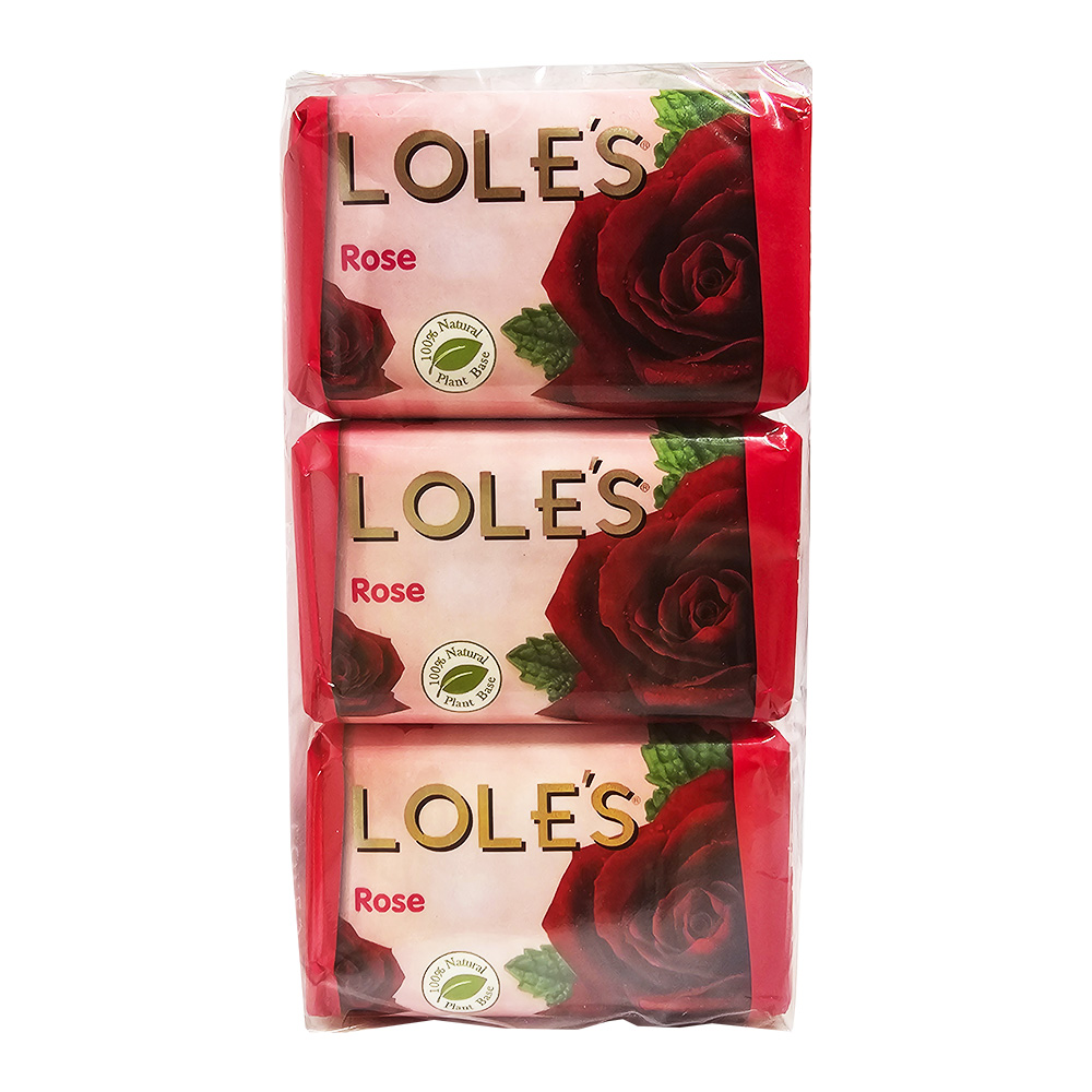 Jabón tocador de rosas Lole's (6 x 75 g / 2.6 oz)