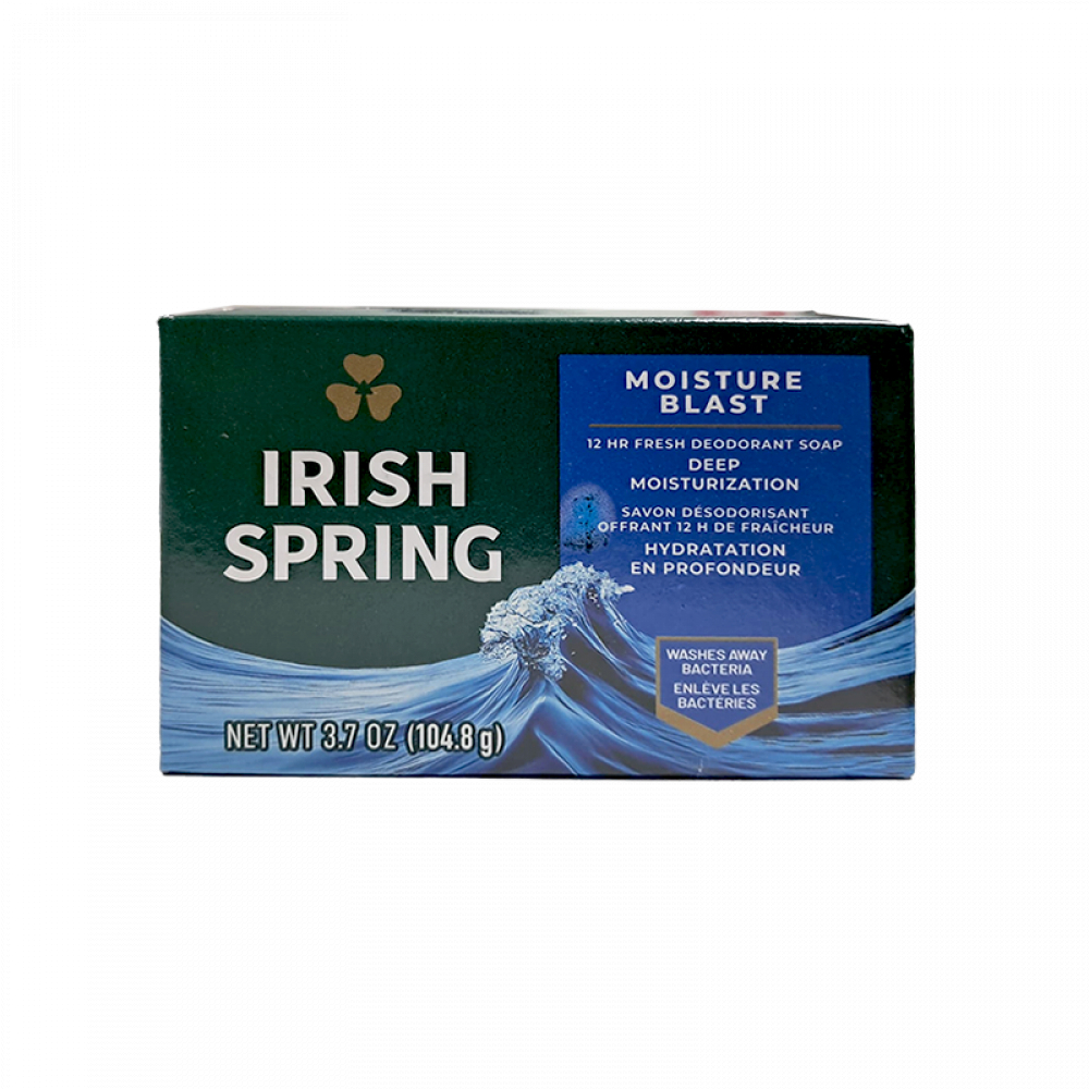 Jabón desodorante en barra ráfaga de humedad Irish Spring (104.8 g / 3.7 oz)