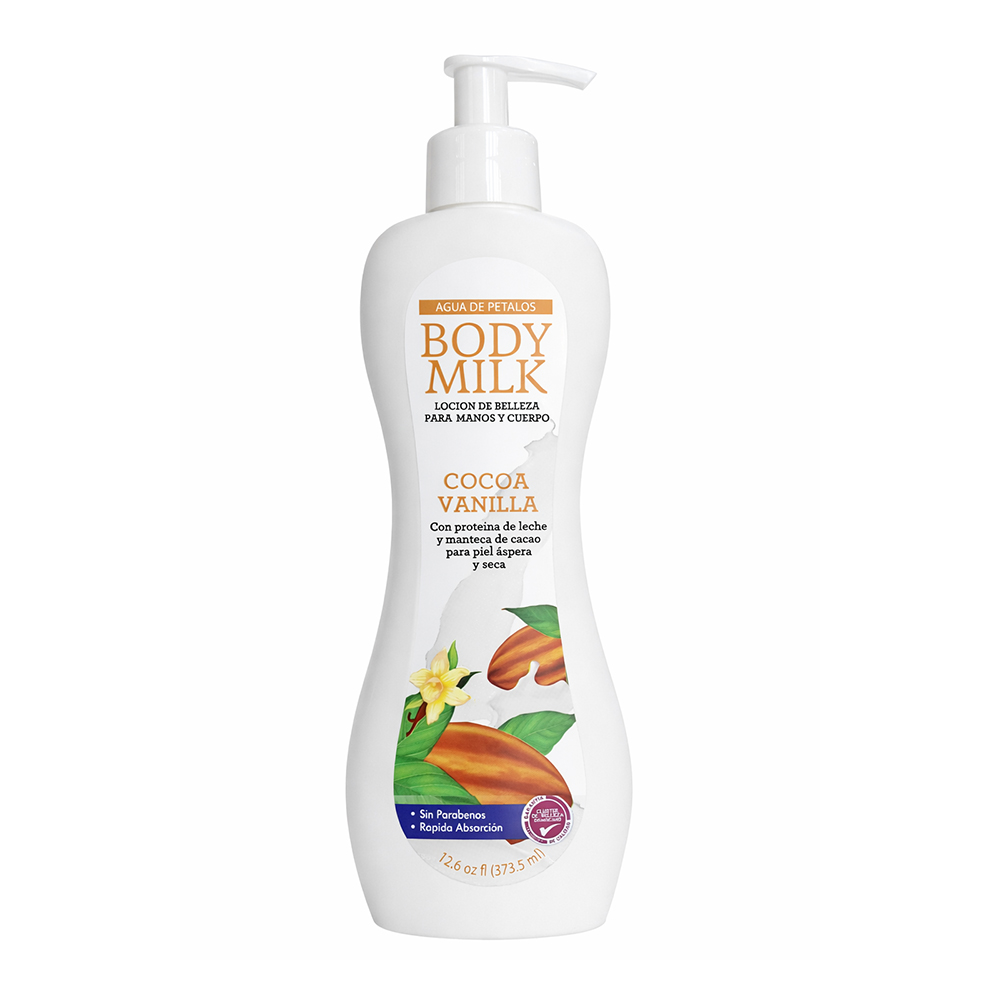 Crema para manos y cuerpo con proteína de leche y manteca de cacao (373.5 ml)