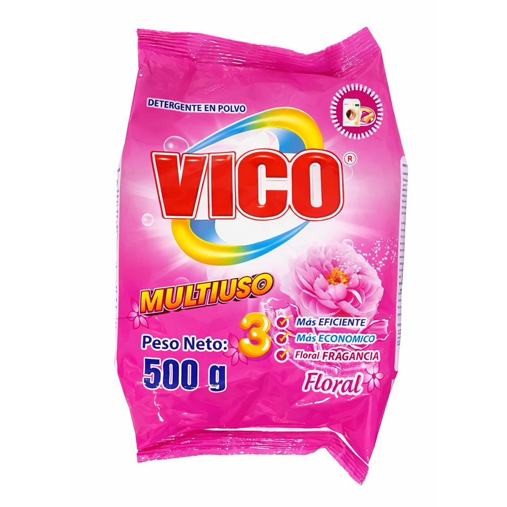 Detergente en polvo multiusos con fragancia floral Vico (500 g / 1.1 lb)