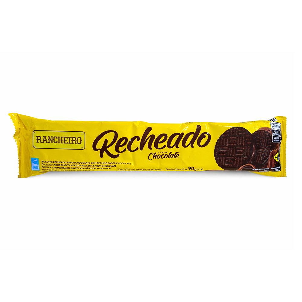 Galletas sabor chocolate y rellena sabor chocolate Rancheiro (90 g / 3.1 oz)