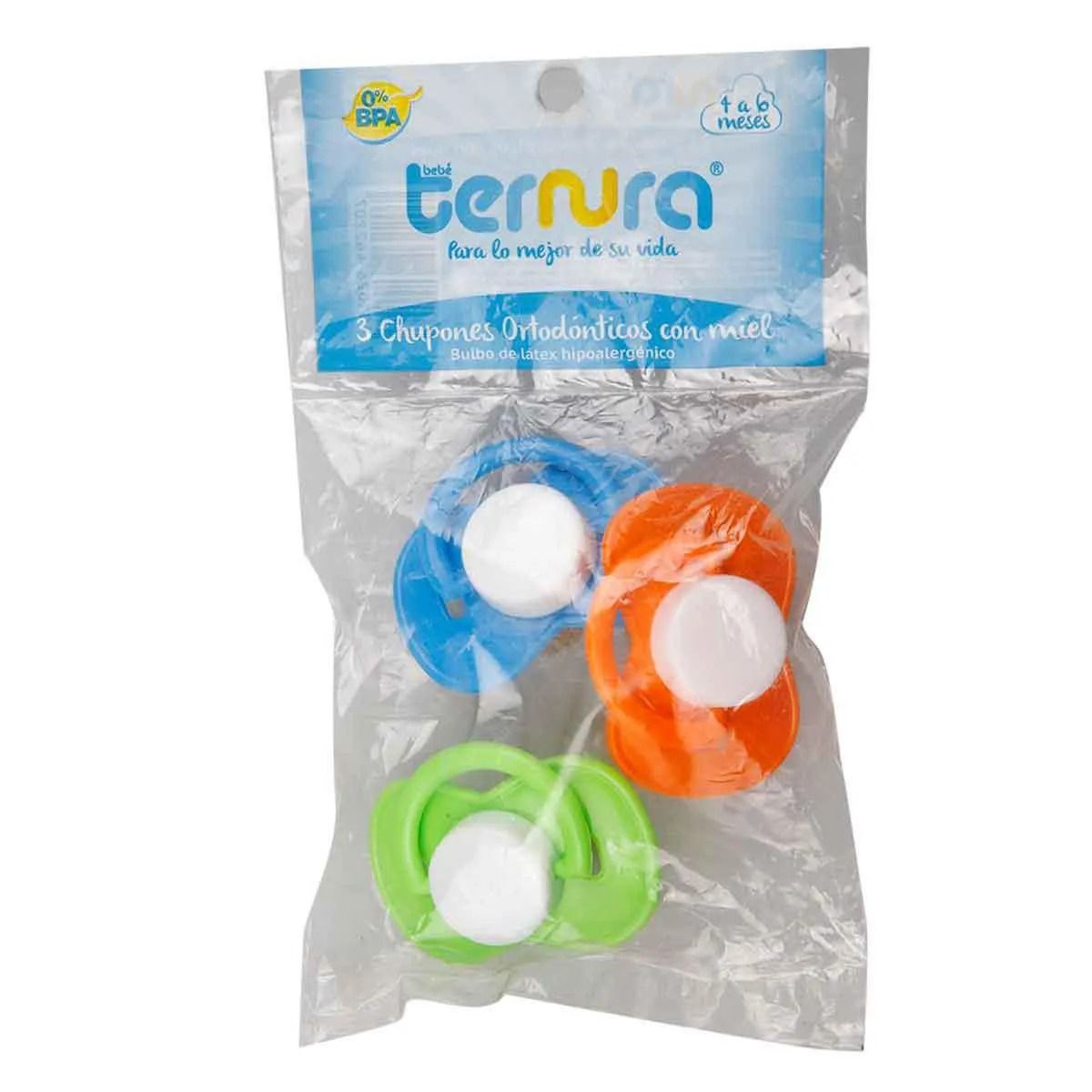 Chupones ortodónticos con miel Ternura