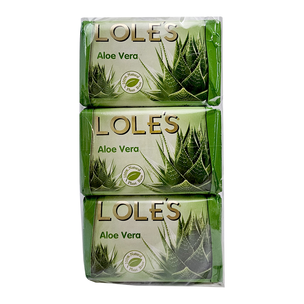 Jabón tocador de aloe vera Lole´s (6 x 75 g / 2.6 oz)